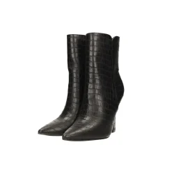 Stivaletti a punta con stampa coccodrillo. Tacco alto 10cm