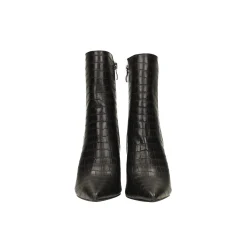 Stivaletti a punta con stampa coccodrillo. Tacco alto 10cm