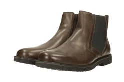 Stivaletti Chelsea grigi in vera pelle.