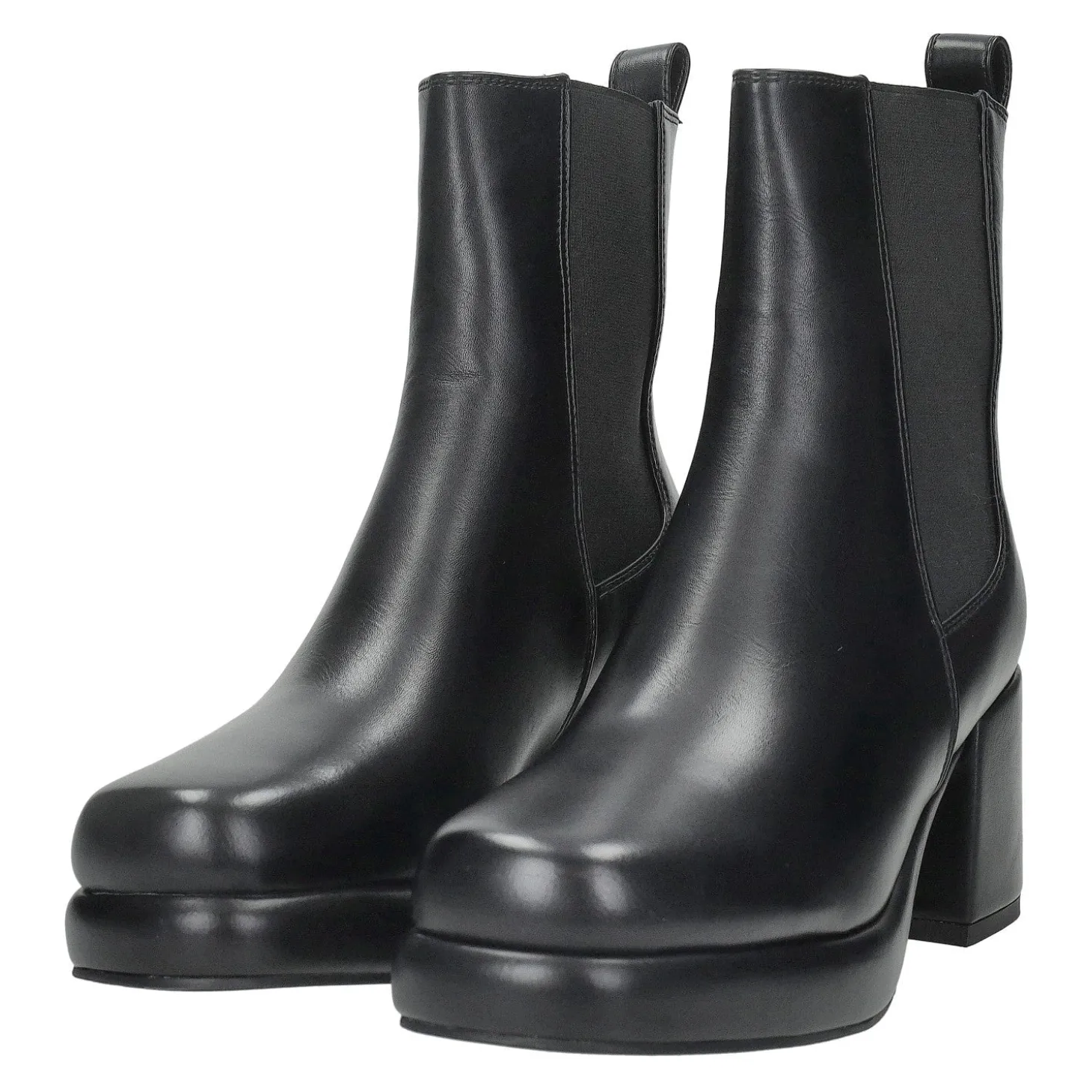 Stivaletti con bande elasticizzate. Tacco alto 7cm