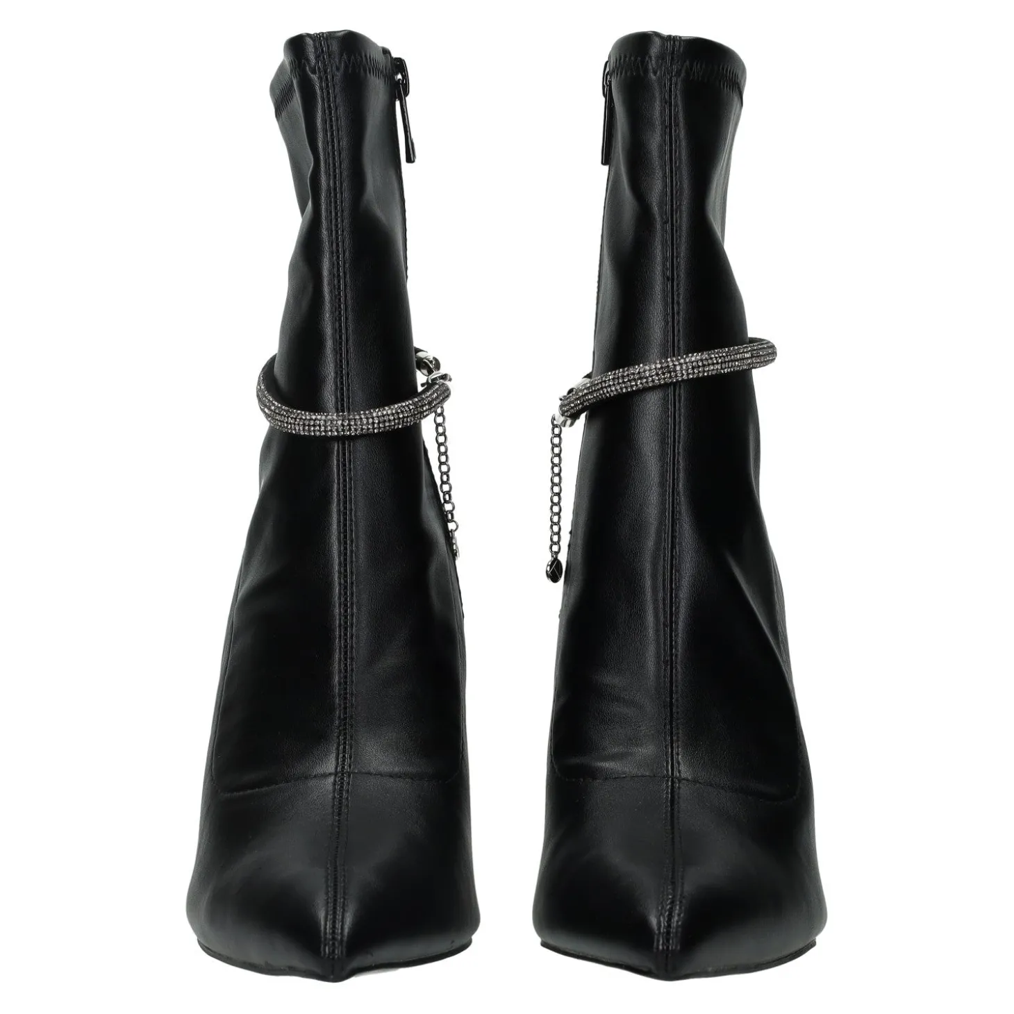 Stivaletti con cordino in strass.Tacco alto 9cm