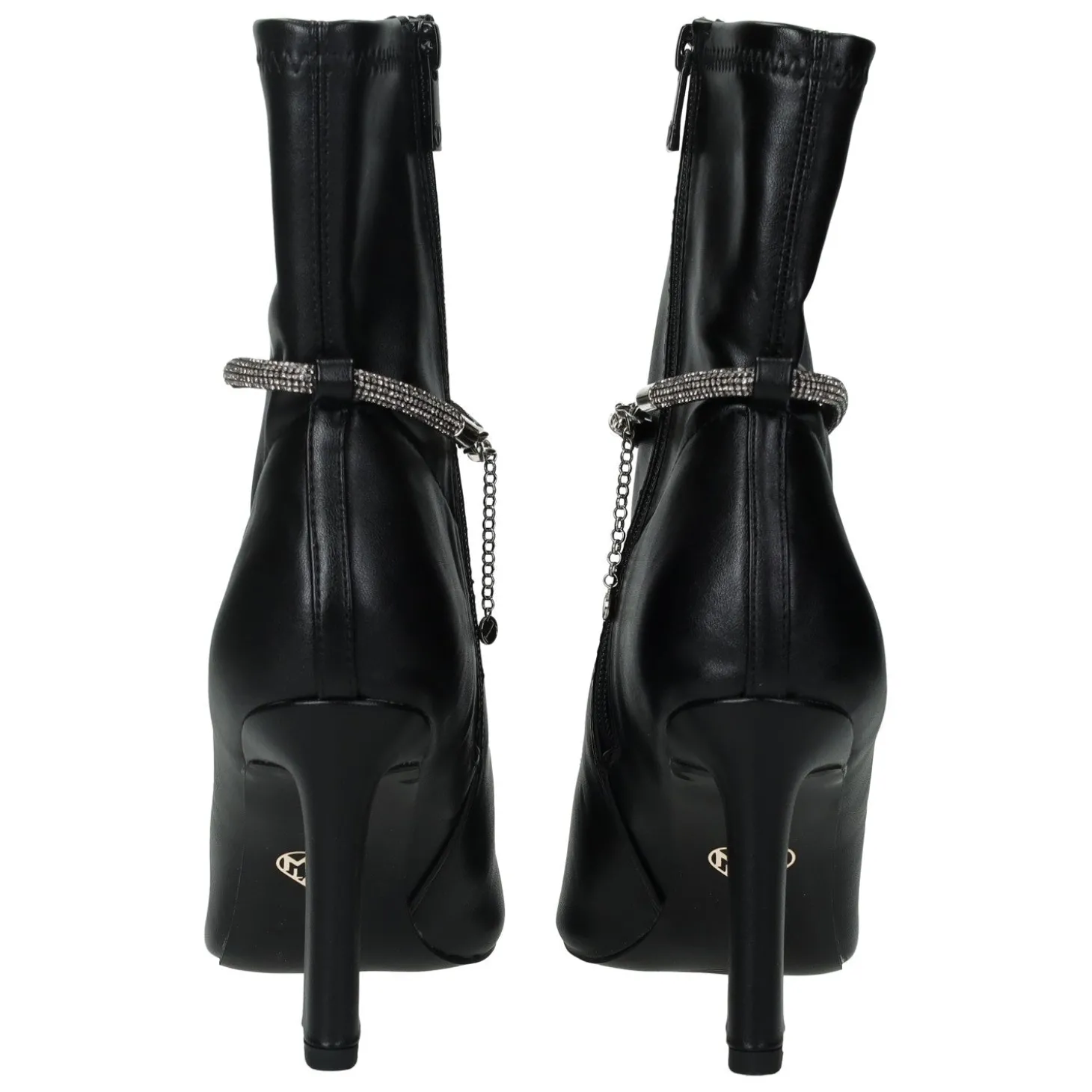 Stivaletti con cordino in strass.Tacco alto 9cm