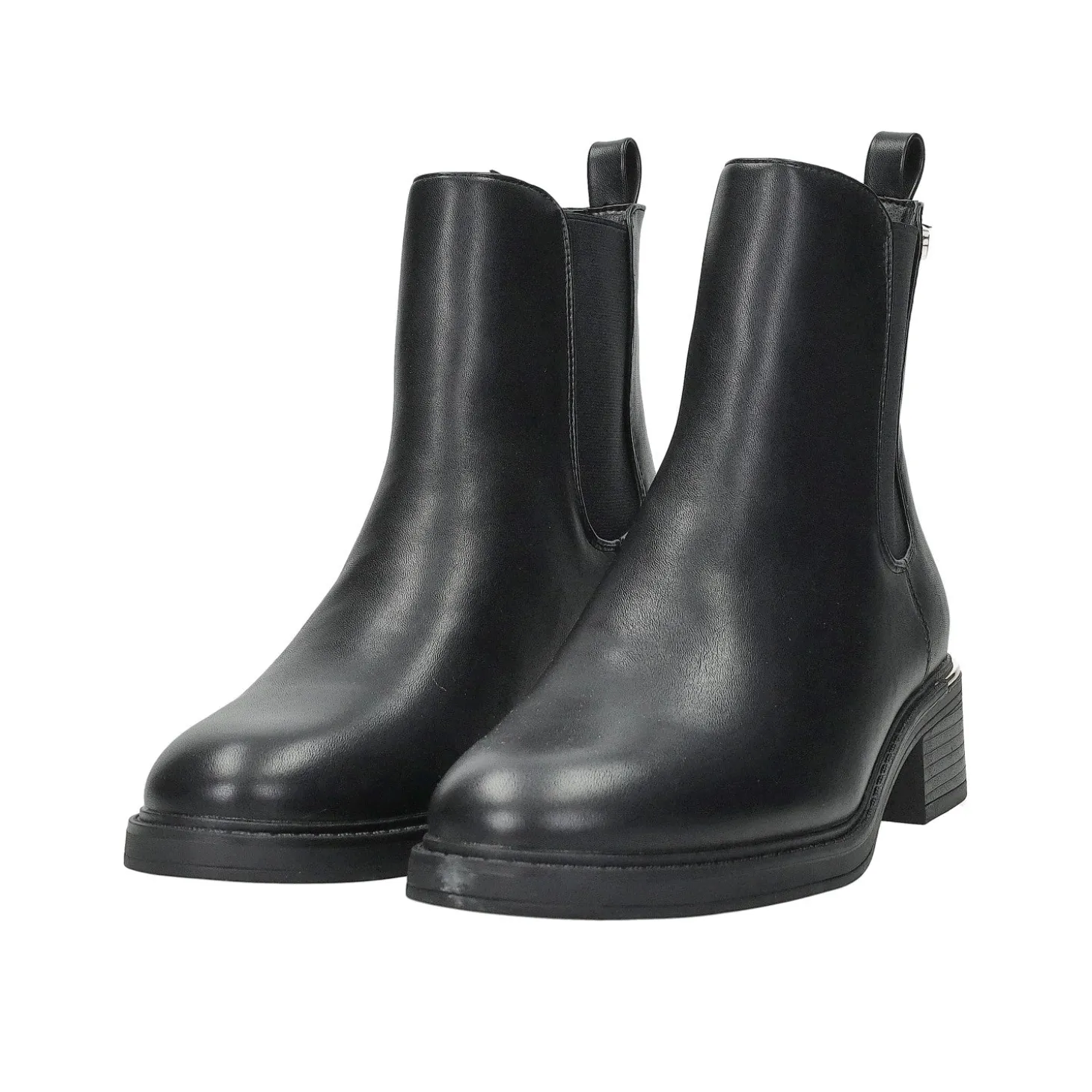 Stivaletti con dettaglio metallizzato.Tacco alto 4cm