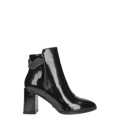 Stivaletti con inserti in strass.Tacco alto 7.5cm