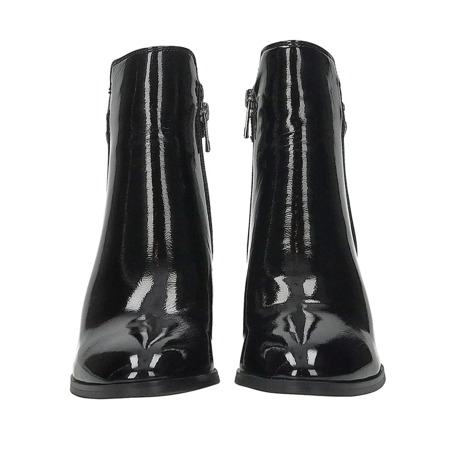 Stivaletti con inserti in strass.Tacco alto 7.5cm