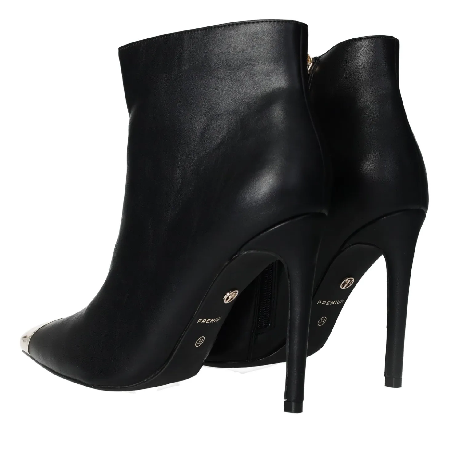 Stivaletti con inserto sulla punta. Tacco alto 10 cm