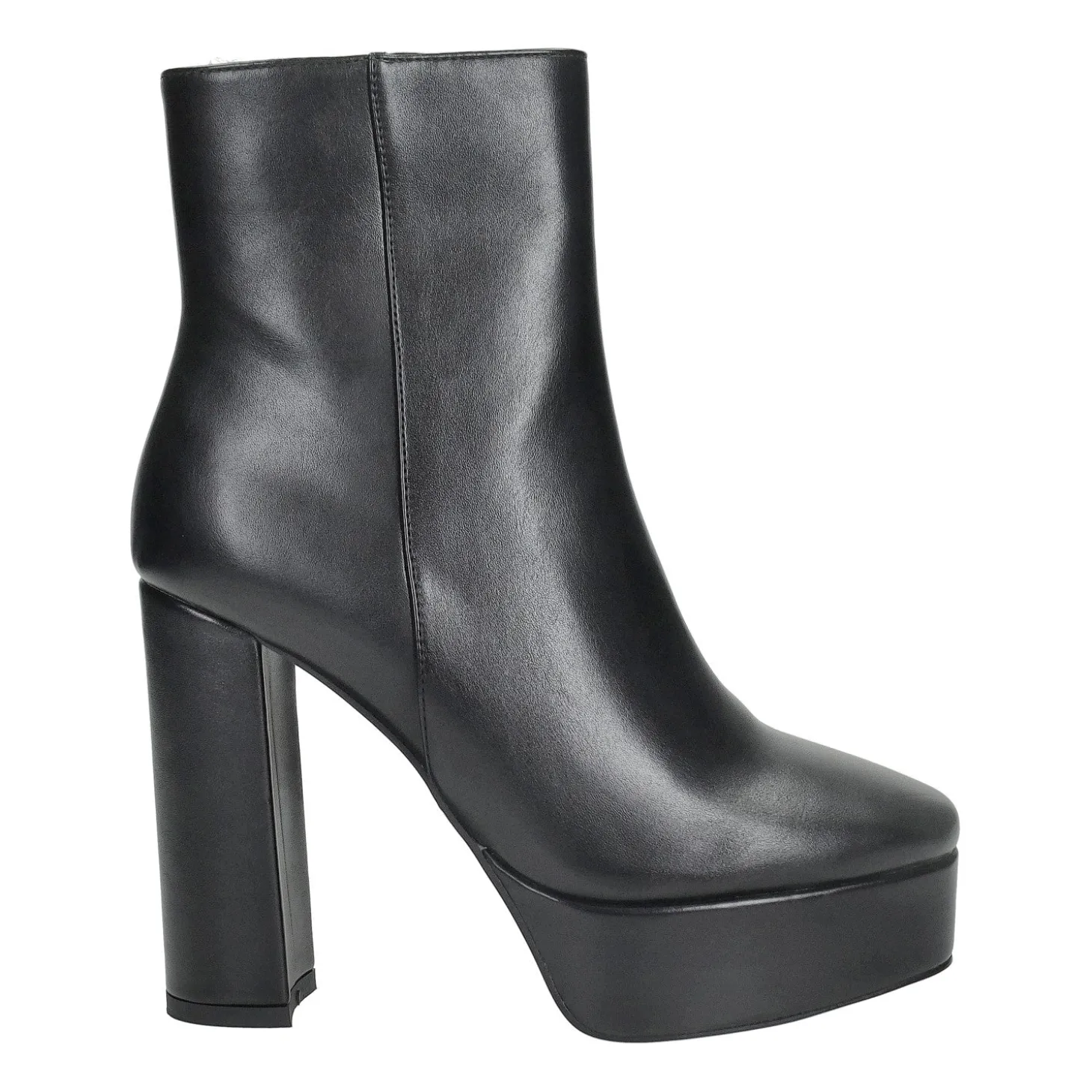 Stivaletti con punta squadrata e plateau. Tacco alto 12cm