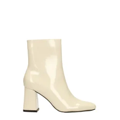 Stivaletti in vernice con punta squadrata. Tacco alto 7cm