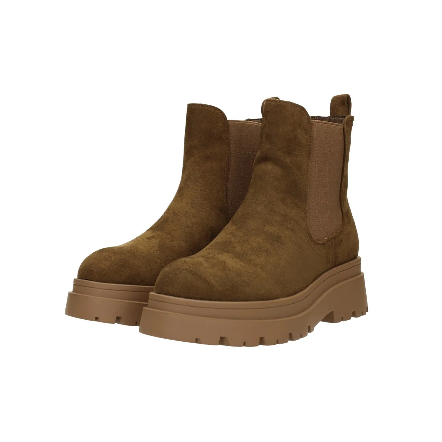 Stivaletti platform scamosciati. Tacco alto 5cm