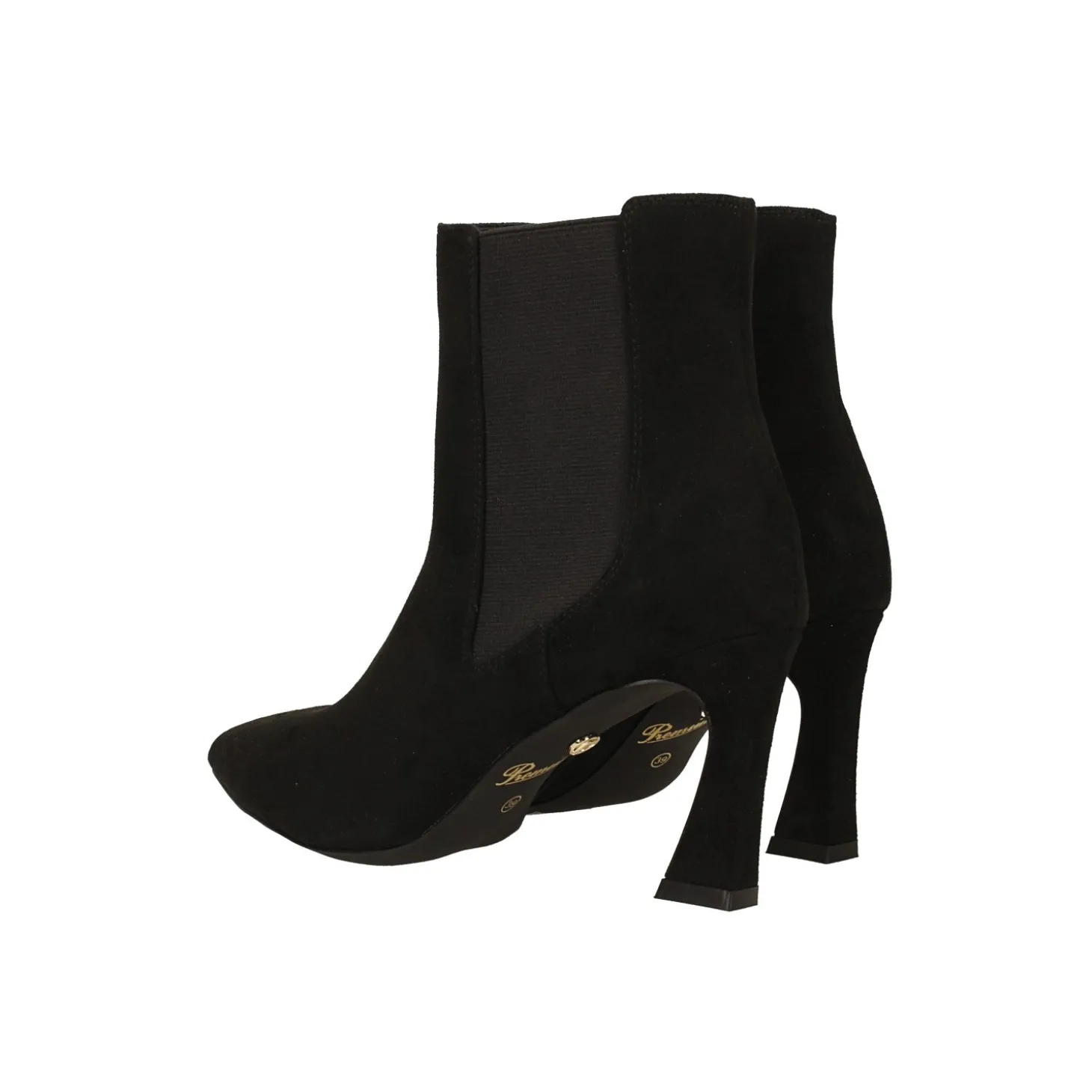 Stivaletti scamosciati a punta. Tacco alto 9cm