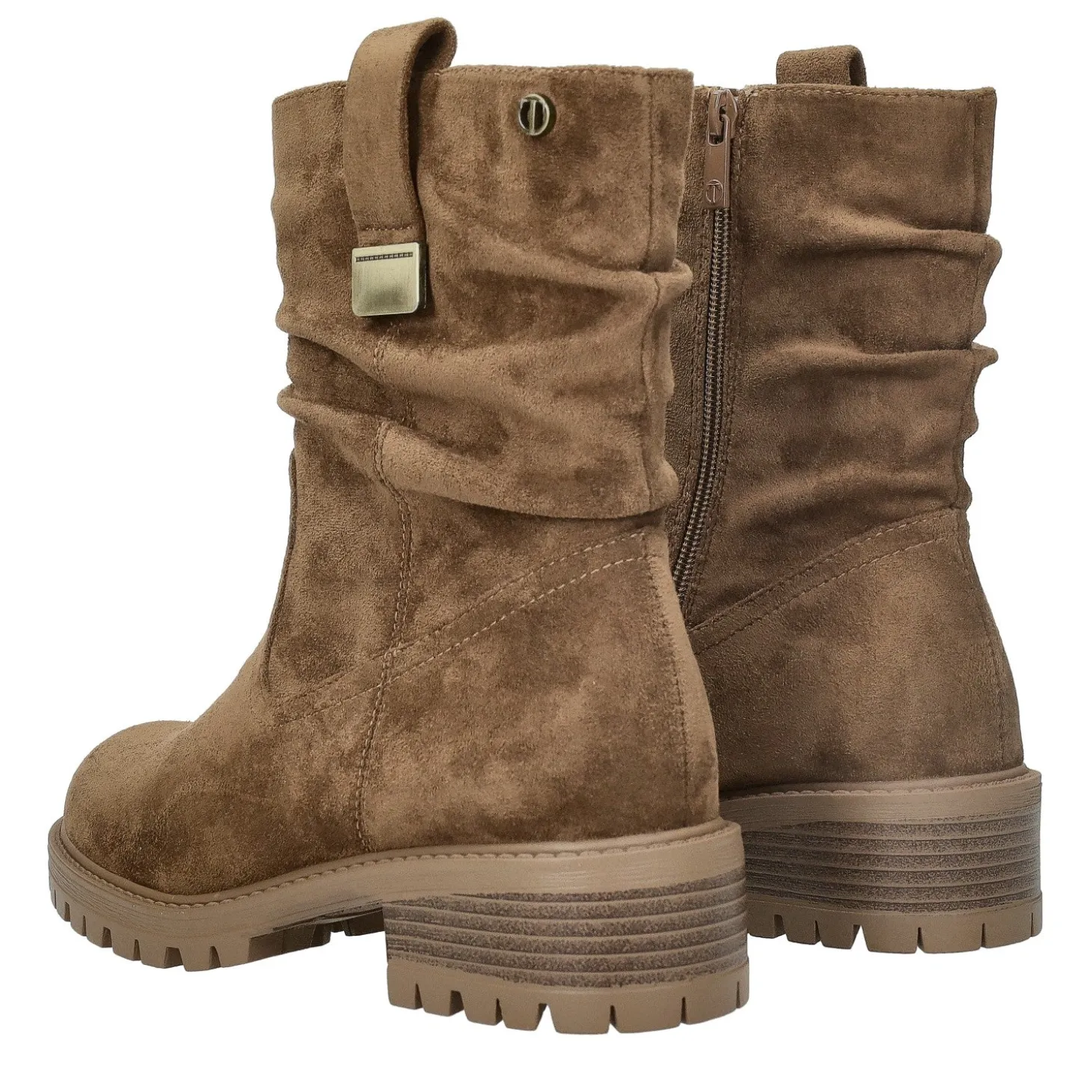 Stivaletti scamosciati.Tacco alto 4cm