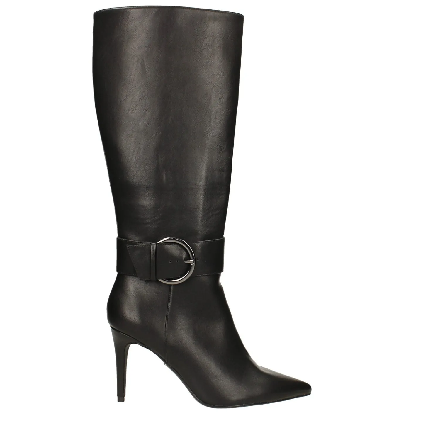 Stivali a punta con fibbia. Tacco alto 9cm