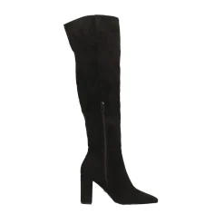 Stivali a punta in microfibra. Tacco alto 9cm