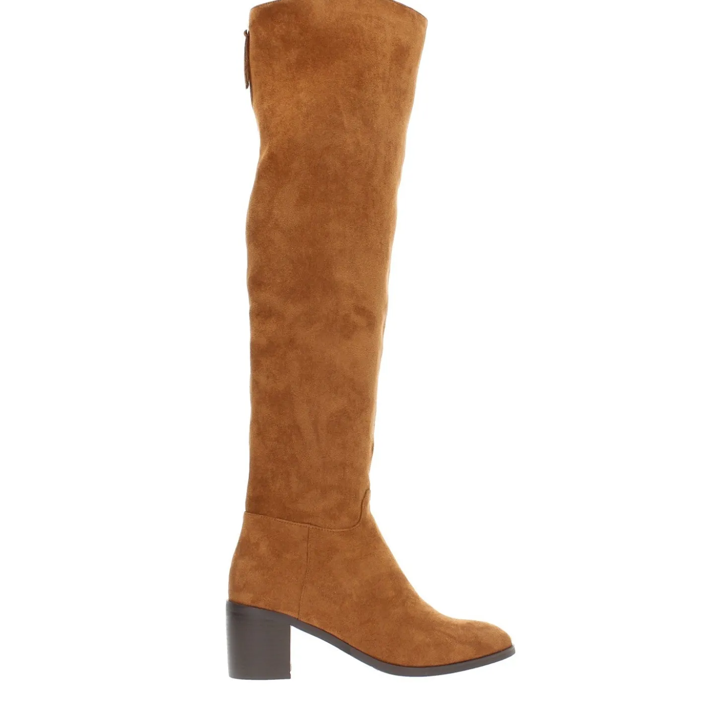 Stivali in microfibra. Tacco largo alto 6cm