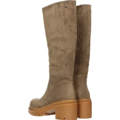 Stivali in morbida microfibra. Tacco largo alto 6cm