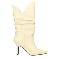 Stivali morbidi avorio. Tacco a spillo alto 9cm