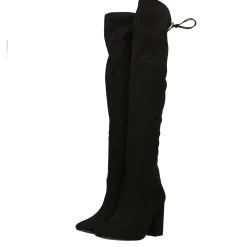 Stivali scamosciati con tacco largo alto 9cm