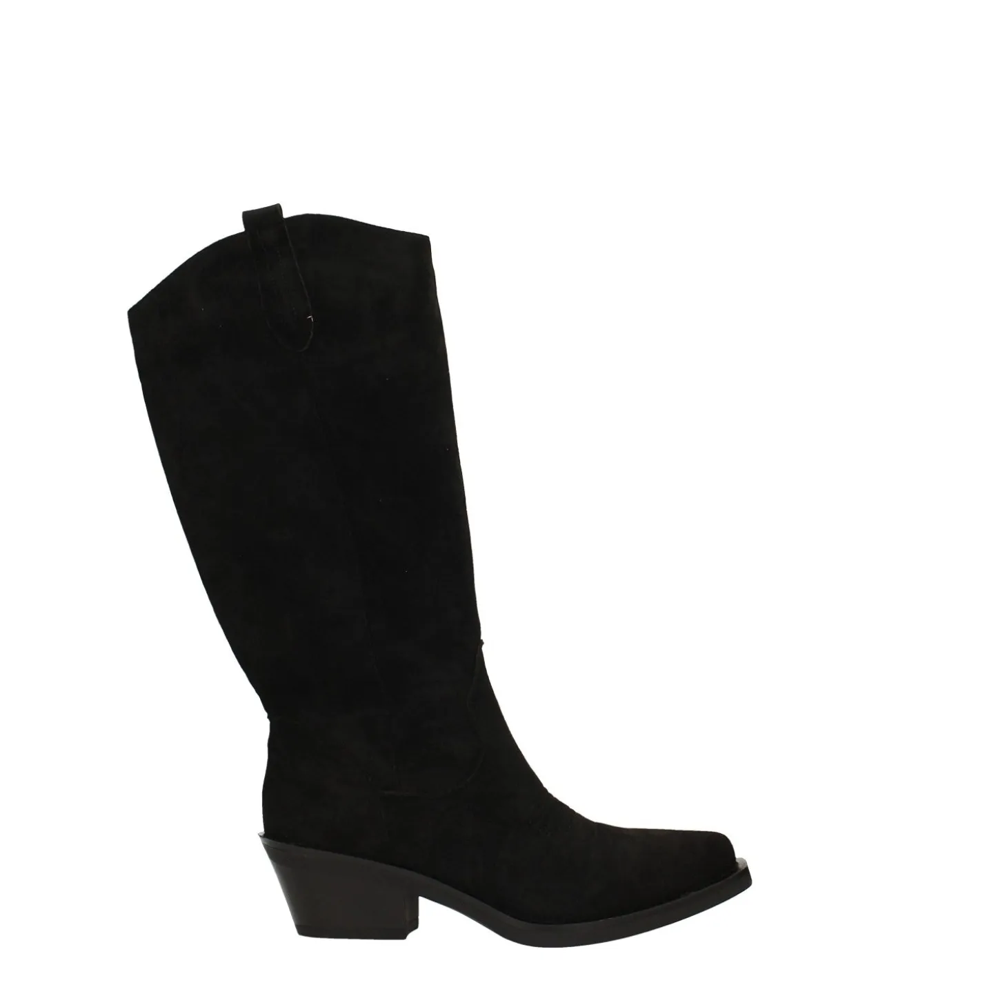 Stivali texani scamosciati con tacco alto 6cm