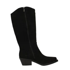 Stivali texani scamosciati con tacco alto 6cm