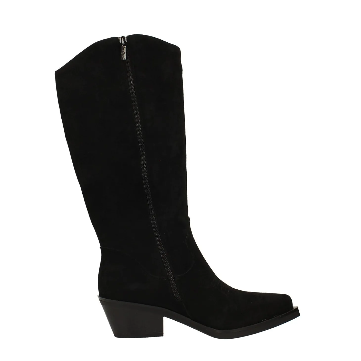 Stivali texani scamosciati con tacco alto 6cm