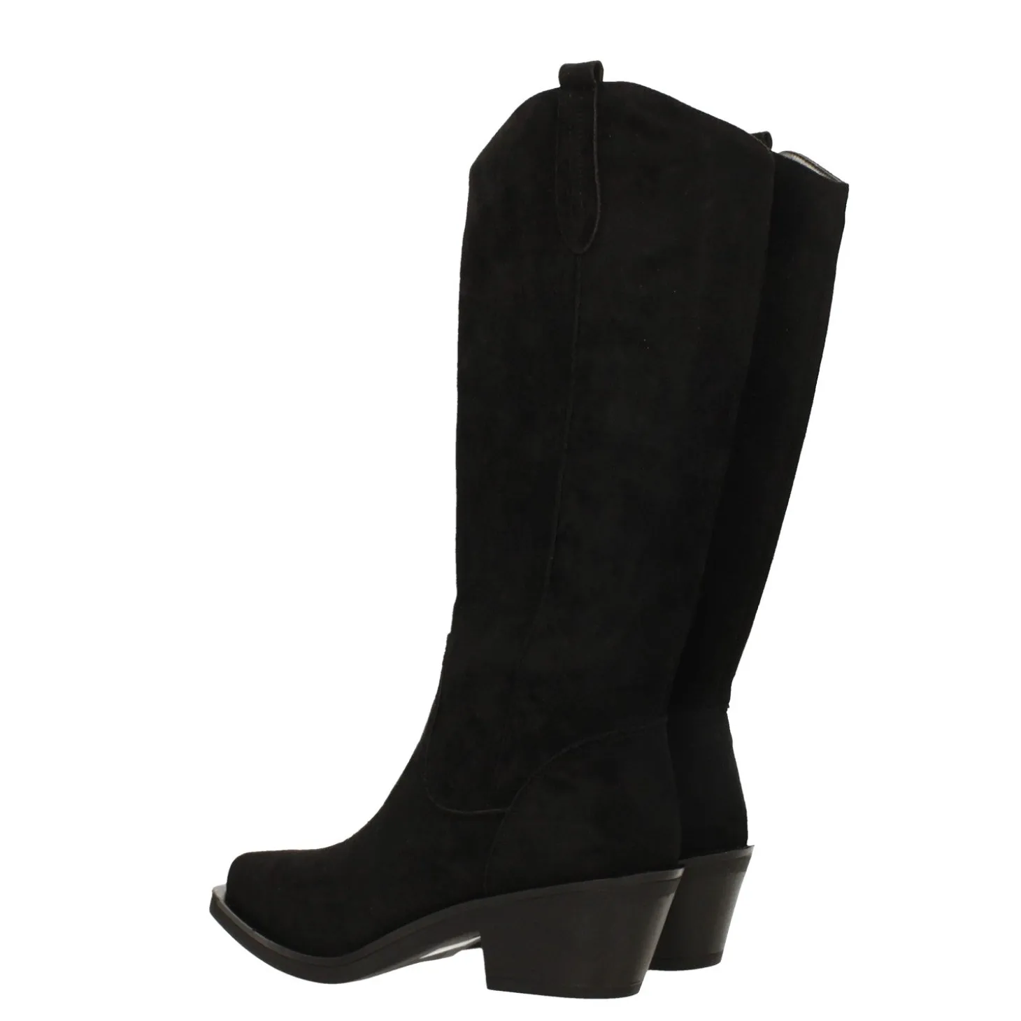 Stivali texani scamosciati con tacco alto 6cm